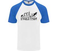 Evolution Of A Scuba Diver Immersione Divertente Uomo S/S Baseball T-Shirt