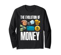 Evolution of Money Bitcoin Piano B Criptovaluta BTC HODL Maglia a Manica