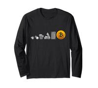 Evolution of Money Bitcoin Piano B Criptovaluta BTC HODL Maglia a Manica