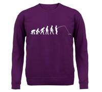 Evolution Of Uomo Pesca - Bambini Felpa con Cappuccio/Maglione - Asta Pescatore