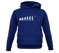 Evolution Of Uomo Pesca - Bambini Felpa con Cappuccio/Maglione - Asta Pescatore