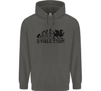 Evolution Of Welsh Rugby Player Union Divertente Bambini Felpa con Cappuccio
