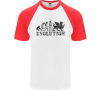 Evolution Of Welsh Rugby Player Union Divertente DA UOMO S/S Baseball T-Shirt