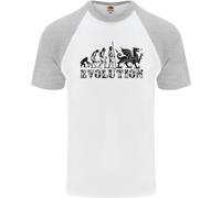 Evolution Of Welsh Rugby Player Union Divertente DA UOMO S/S Baseball T-Shirt
