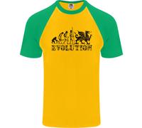 Evolution Of Welsh Rugby Player Union Divertente DA UOMO S/S Baseball T-Shirt