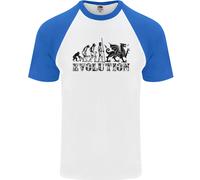 Evolution Of Welsh Rugby Player Union Divertente DA UOMO S/S Baseball T-Shirt
