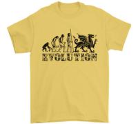Evolution Of Welsh Rugby Player Union Divertente Uomo T-Shirt 100% Cotone