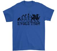 Evolution Of Welsh Rugby Player Union Divertente Uomo T-Shirt 100% Cotone