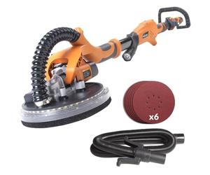 Evolution Power Tools Levigatrice a Secco Telescopica per Muri con Torcia LED 225 mm (230 V)