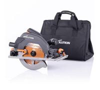 Evolution Power Tools - R185CCSX+ Sega Circolare Multi-Materiale 185 mm Compatibile con Binario Guida (Pacchetto Plus con Custodia da Trasporto), 230 V