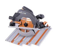 Evolution Power Tools - R185CCSX Sega Circolare Multi-Materiale 185 mm Compatibile con Binario Guida (Pacchetto Abbinato con Binario da 1020 mm Incluso), 230 V