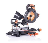 Evolution Power Tools R255SMS+ Sega a troncatrice radiale con lama multi-materiale, taglia legno, metallo e plastica, inclinazione di bise llo 45°, angolo di taglio 50°, 2000 W, 255 mm, 220-240 V