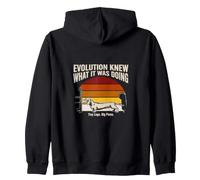 Evolution sapeva Cosa stava Facendo Le Gambe minuscole Felpa con Cappuccio