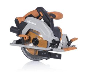 Evolution Sega circolare a batteria R165CCS-Li da 165 mm 18 V Li-Ion EXT Inc Lama multimateriale