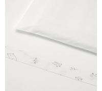 ERBESI - Set Lenzuolo 3 Pezzi per Lettino Evolution - Orsetti Titanio