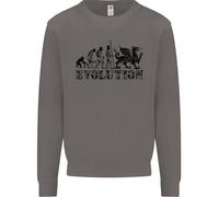Evoluzione Del Giocatore Di Rugby Gallese Divertente Uomo Felpa Maglione