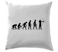 Evoluzione Dell' Uomo Tiro Con L'Arco - Cuscino - Arciere Love Hobby Freccia