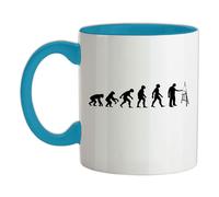 Evoluzione Dell'Uomo Artista - Tazza In Ceramica - Pittore D'Arte Disegno
