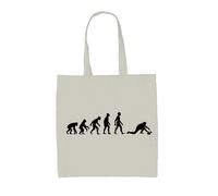 Evoluzione Dell'Uomo Curling - Borsa In Tela - Sport Invernale Curl Del Ghiaccio