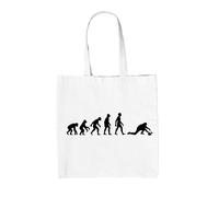 Evoluzione Dell'Uomo Curling - Borsa In Tela - Sport Invernale Curl Del Ghiaccio
