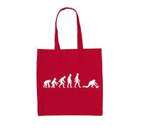 Evoluzione Dell'Uomo Curling - Borsa In Tela - Sport Invernale Curl Del Ghiaccio