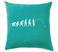 Evoluzione Dell'Uomo Pesca - Cuscino - Asta Da Pesca Pescatore