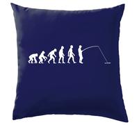 Evoluzione Dell'Uomo Pesca - Cuscino - Asta Da Pesca Pescatore