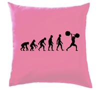 Evoluzione Dell'Uomo Peso Lifter - Cuscino - Palestra Esercizi Sollevamento Pesi