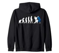Evoluzione Judo Judoka Taekwondo Karate Aikido Ju-Jutsu Divertimento Felpa con Cappuccio