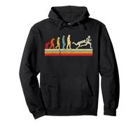 Evoluzione Rugby Player Silhouette Rugby Coach Sport Calcio Felpa con Cappuccio