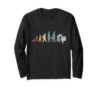 Evoluzione Umana del Biliardo retrò Maglia a Manica