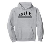 Evoluzione Umana Swing Giocatore di Baseball Felpa con Cappuccio