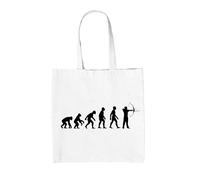 Evoluzione Umana Tiro Con L'Arco - Tela Borsa Grande - Arciere Love Hobby
