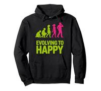 Evoluzione Verso Happy Evolution Silhouette Design Felpa con Cappuccio
