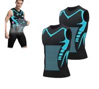 Evolv-Off - Maglietta a compressione, V-Boost 2025, senza maniche, modellante, ionica, per un corpo tonico