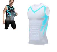 Evolv-Off - Maglietta a compressione, V-Boost 2025, senza maniche, modellante, ionica, per un corpo tonico