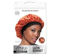 Evolve Edge Pocket cofano per donne, cura dei capelli, stili naturali e esotici, berretto in satin arancione scuro, regolabile, una taglia, tutte le stagioni
