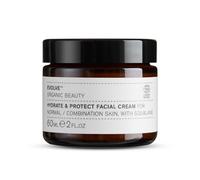 Evolve Organic Beauty - Crema viso idratante e protettiva con squalano, zenzero farfalla selvatica, indaco rosa | Certificato vegano naturale cruelty-free (2 fl oz | 60 ml) - Per tutti i tipi di pelle