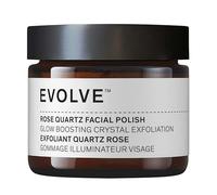 Evolve Organic Beauty Smalto per il viso al quarzo rosa (60 ml) | Olio di rosa canina e cristalli di quarzo, esfoliante per il viso, schiarente, vegano e cruelty free