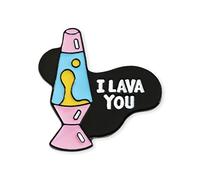EvolveFISH I Lava You Lava Lamp Lapel Pin - [1 1/8" Tall] Y