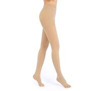 Evolyline 20 - 30 mmHg Calze a compressione mediche da uomo e da donna, classe II, calze a compressione graduate da uomo, punta aperta, calze di sostegno per gravidanza varicose edema, beige., XXXL