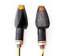 evomosa 14 LED Mini Stalk Freccia Luce Moto 12 V Luci Indicatori di Direzione Lampeggiante Ambra Luce