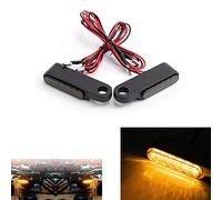 Evomosa Mini Indicatore di Direzione LED per Moto - Indicatore Lampeggiante per Scooter Cafe Race (Nero)