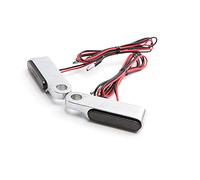 evomosa Mini moto indicatore LED che scorre lampeggiante indicatore di direzione lampeggiante lampada per moto scooter Cafe Race Bike (Argento)