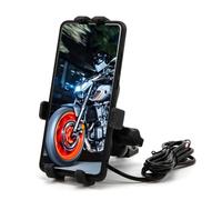 evomosa Supporto per telefono per moto in lega di alluminio Motrcycle forcella gambo foro 5,5 '' - 7 '' supporto per smartphone (Black A)