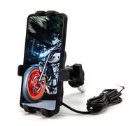 evomosa Supporto per telefono per moto in lega di alluminio Motrcycle forcella gambo foro 5,5 '' - 7 '' supporto per smartphone (Black B)