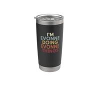 Evonne Name Evonne Personalized Name First Given Bicchiere termico in acciaio inox doppia parete