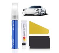 EVOOOR Blanco Kit 2 en 1 para retoque de pintura de coche con masilla para carrocería - Solución rápida y fácil para reparar rayones y daños