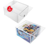EVORETRO Acrylic Display Case Protector for Pokemon Booster Box - 1-Pack with Sl