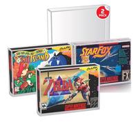 EVORETRO Custodia protettiva in acrilico trasparente compatibile con SNES e N64, spessore 4 mm, antigraffio, antipolvere, resistente ai raggi UV (confezione da 2)